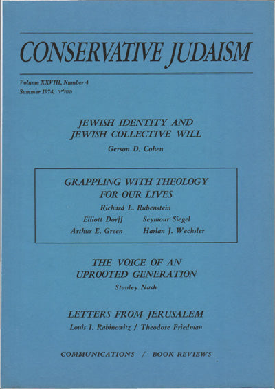 Jewish Identity and Jewish Collective Will In America From An Historical Perspective