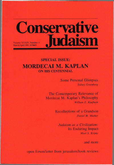 The Contemporary Relevance of Mordecai M Kaplan's Philosophy