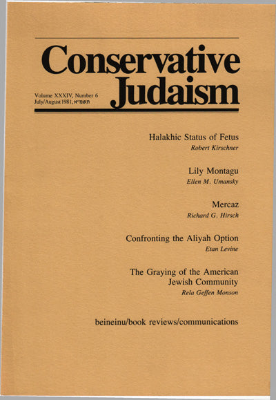 Geffen The Graying of the American Jewish Community - Implicatons of Changing Family Patterns for Communal Institutions