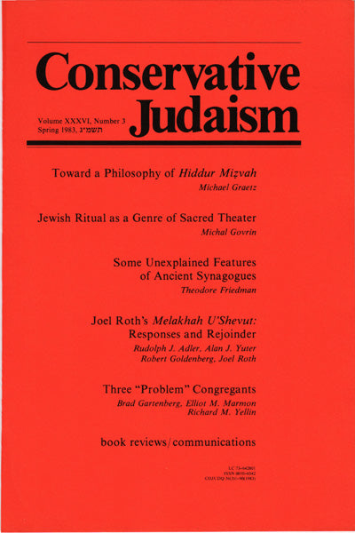 Jewish Ritual as a Genre of Sacred Theater