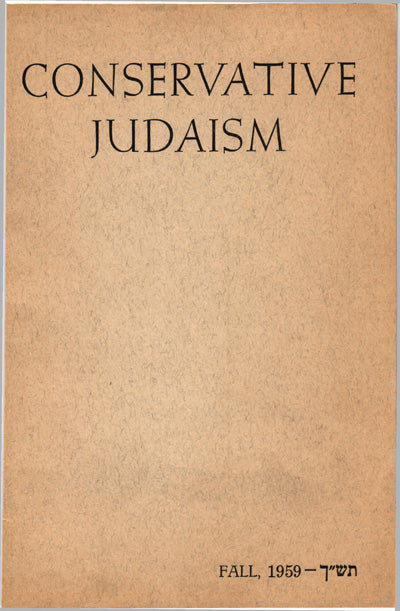 Conservative Judaism - A Direction