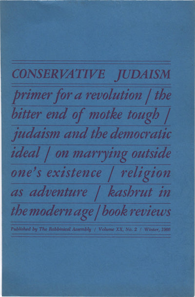 Judaism and the Democratic Ideal