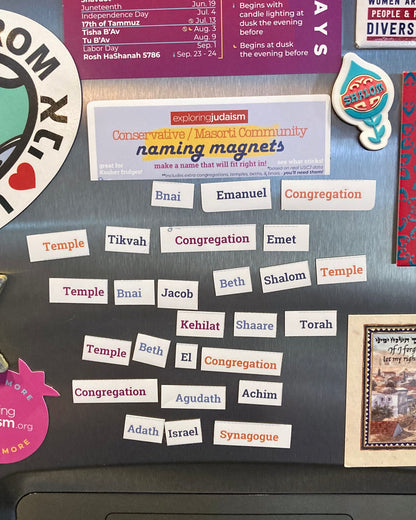 Conservative / Masorti Community Naming Magnets by Exploring Judaism